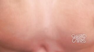 19-Year-Old Amateur with DDD Titties Licks and Swallows