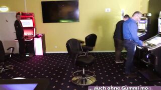 Casino Capers German Slut Public Blowjob and Swallow