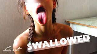 Schoolgirl's First Swallow: Learning to Gulp Cum